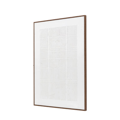 Clarendon White Textured Wooden Framed Canvas Wall Art Accessories 