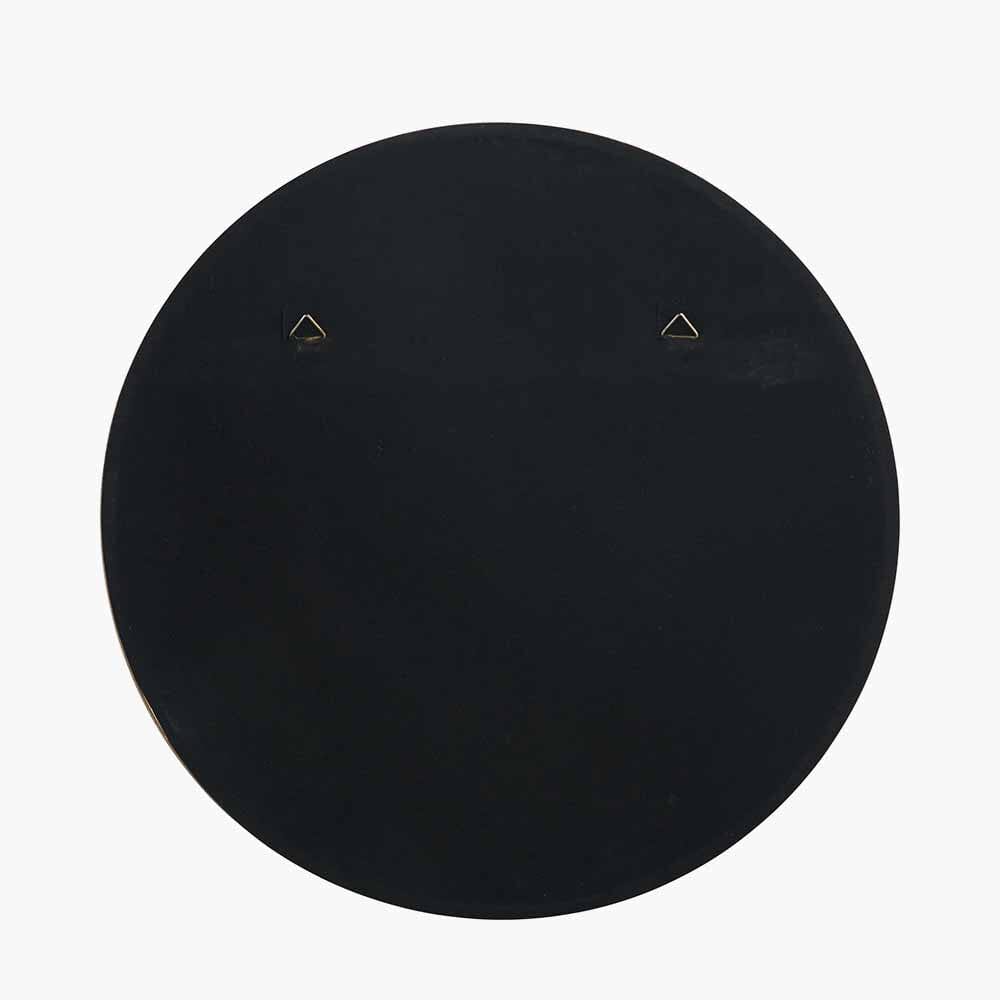 Claudia Brushed Gold Large Slim Frame Round Wall Mirror Accessories 