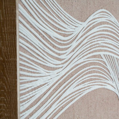 Clay Neutral Abstract Line Art Framed Canvas Wall Art- I Accessories 