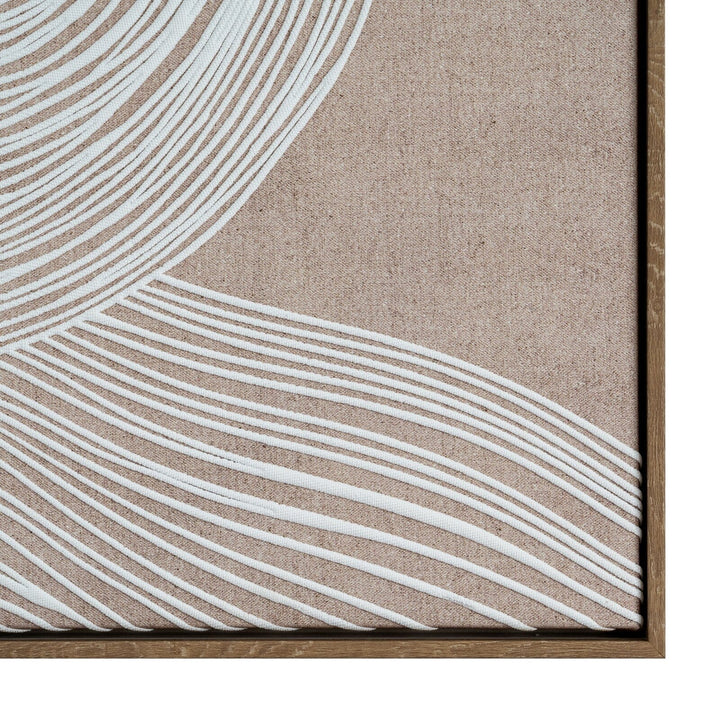 Clay Neutral Abstract Line Art Framed Canvas Wall Art- I Accessories 
