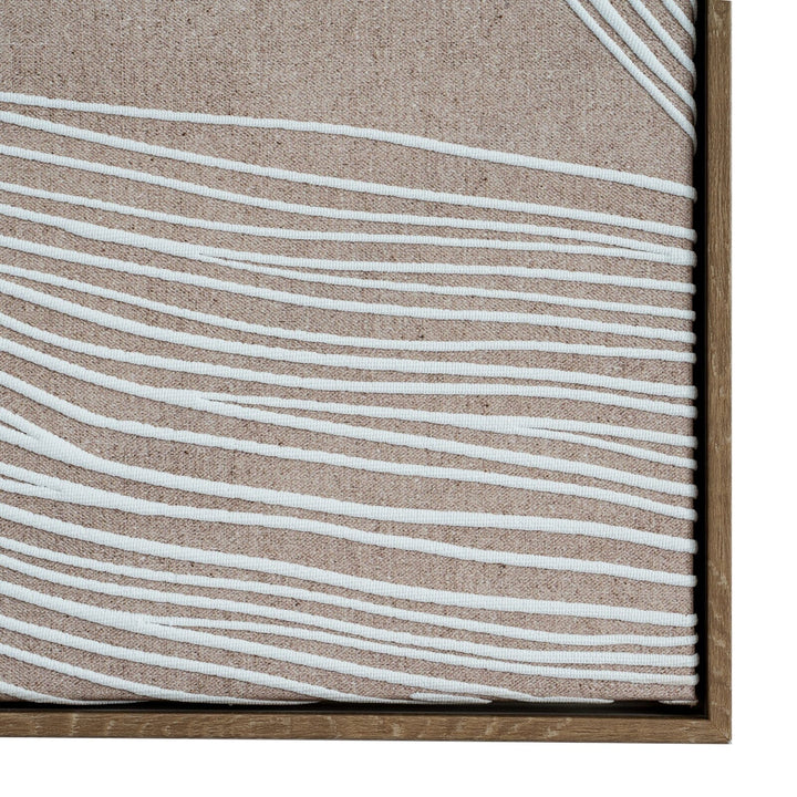 Clay Neutral Abstract Line Art Framed Canvas Wall Art- II Accessories 