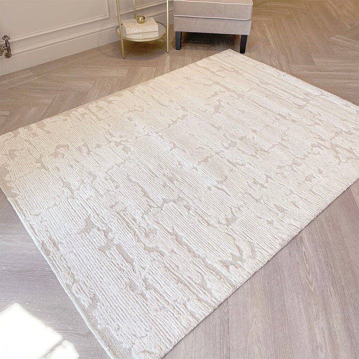 Clearance - Braelyn Ivory & Taupe Abstract Rug - 160 x 221cm Textiles 