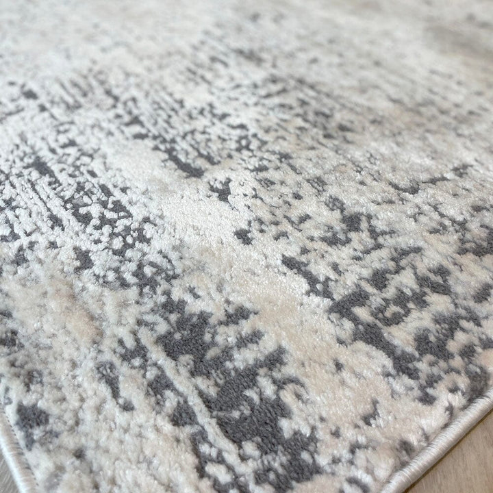 Clearance - Jaxen Ivory & Beige Crosshatched Patterned Rug - 122 x 183cm Textiles 