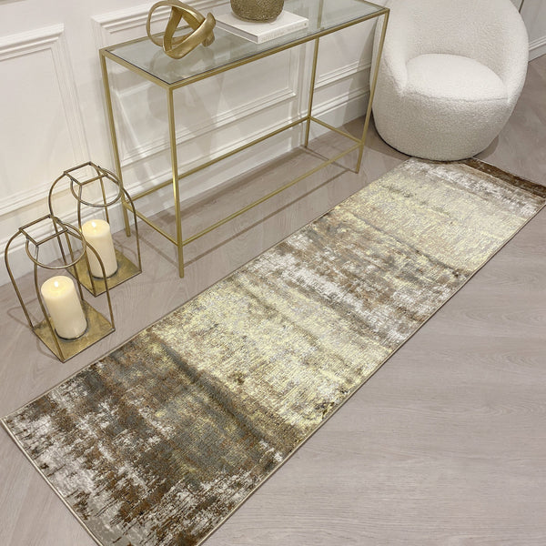 Clearance - Saturn Gold Metallic Runner Textiles 