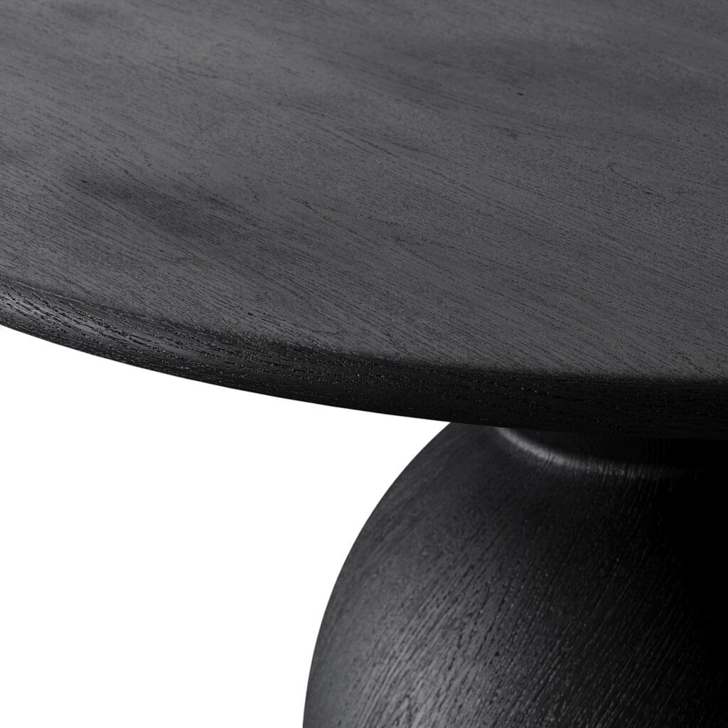 Cleaver Black Wooden Round Dining Table Furniture 
