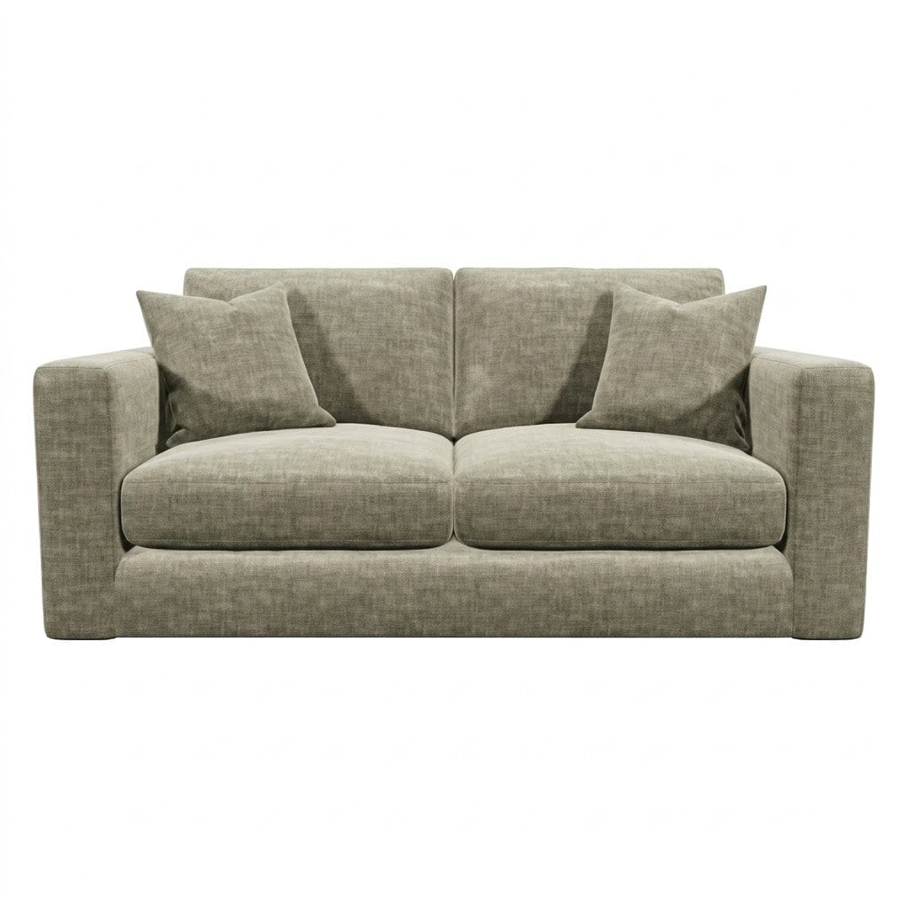 Cleo Luxe Chenille Oyster Sofa Range Sofa 2 Seater Sofa 