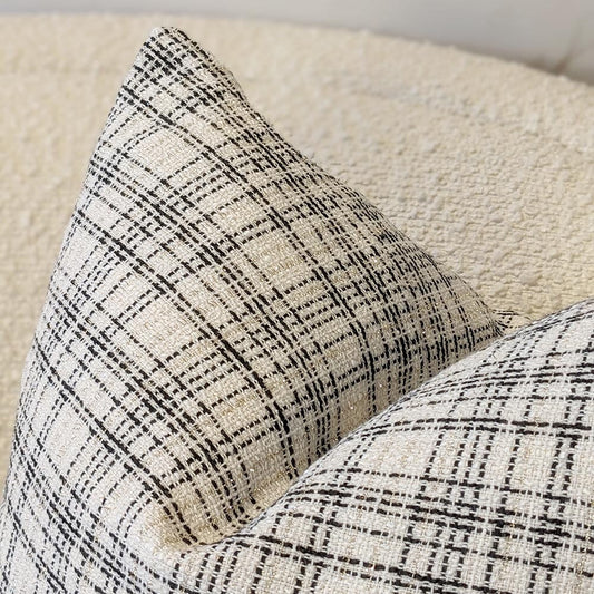 Coco White Tweed Cushion - 45 x 45cm Textiles 