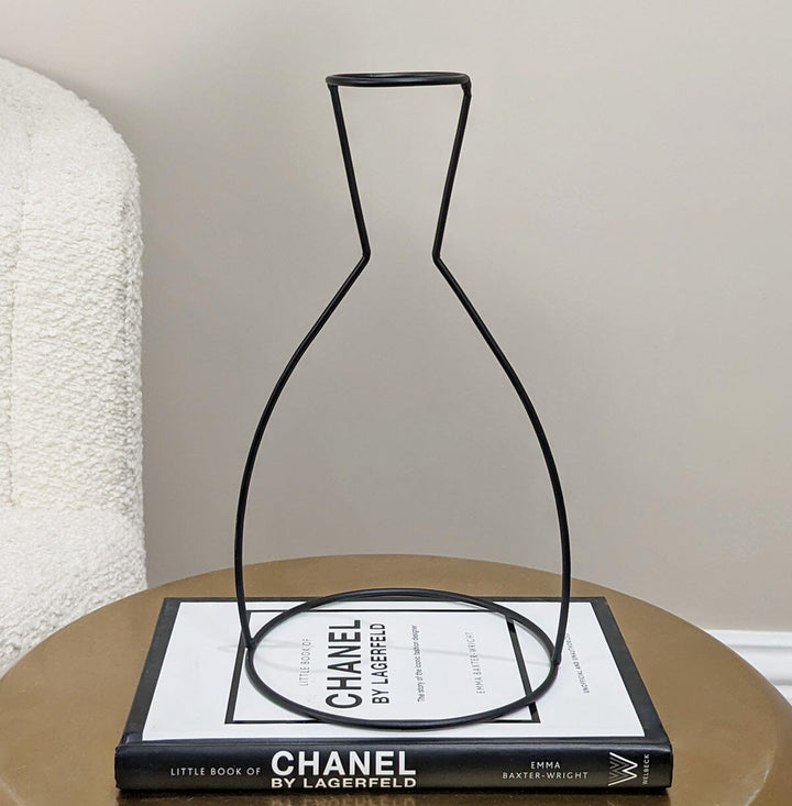 Contour Black Silhouette Wire Vase Accessories 