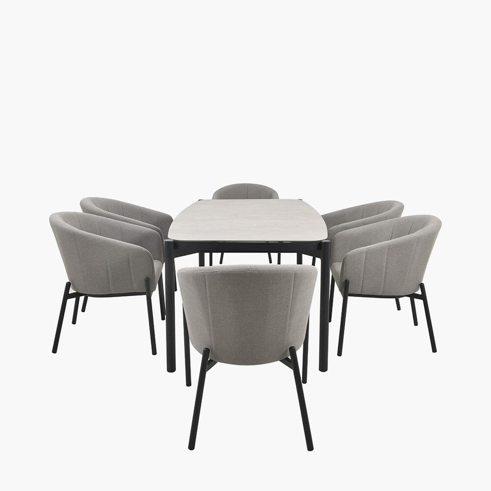 Coppola Putty Outdoor 6 Seater Dining Set Outdoor 