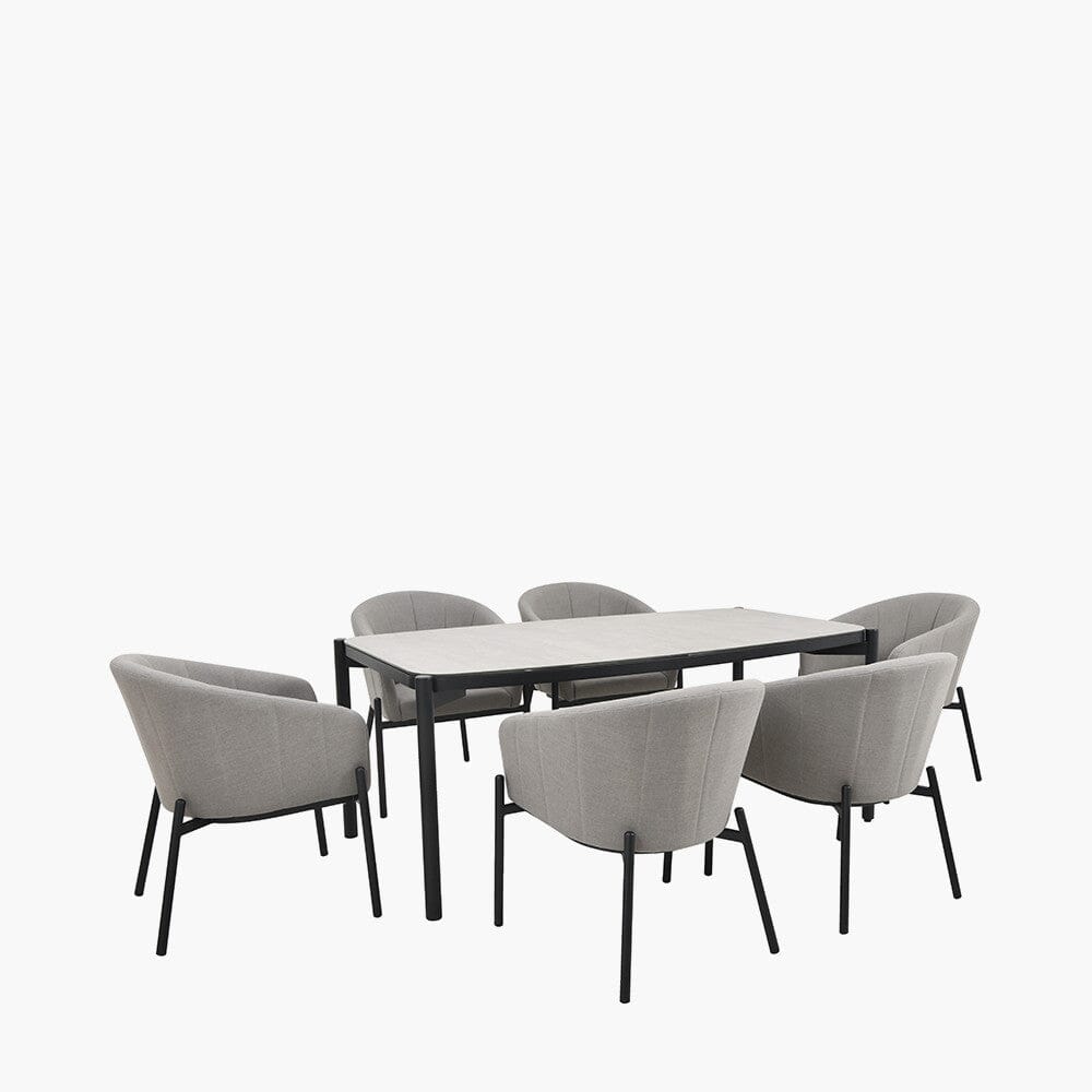 Coppola Putty Outdoor 6 Seater Dining Set Outdoor 