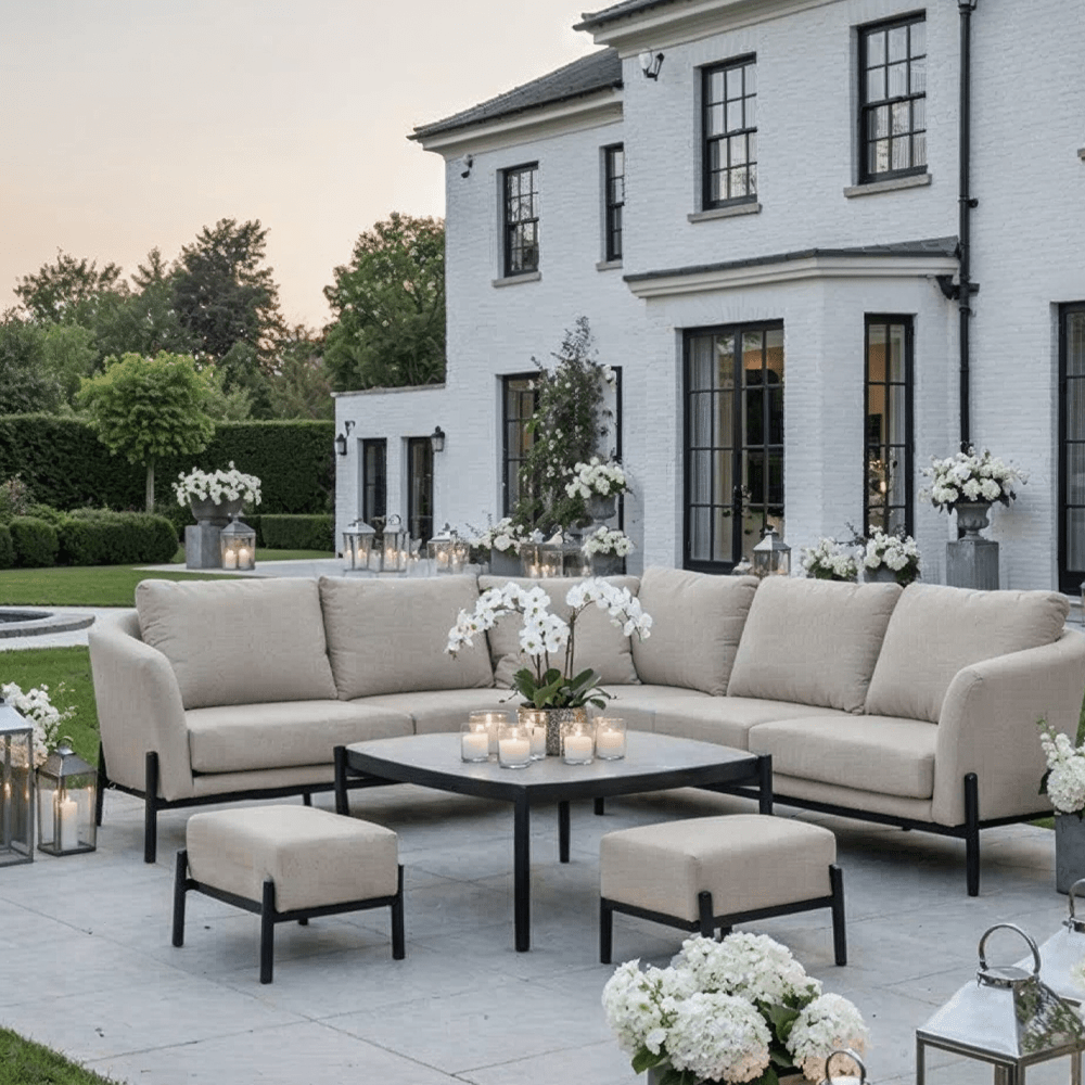 Coppola Putty Outdoor Corner Sofa Set Outdoor 