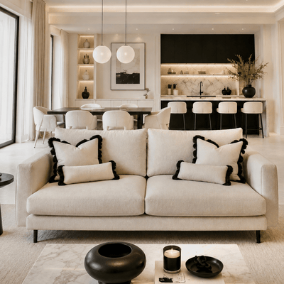 Cordelia Oatmeal Textured 4 Seater Sofa Sofa 