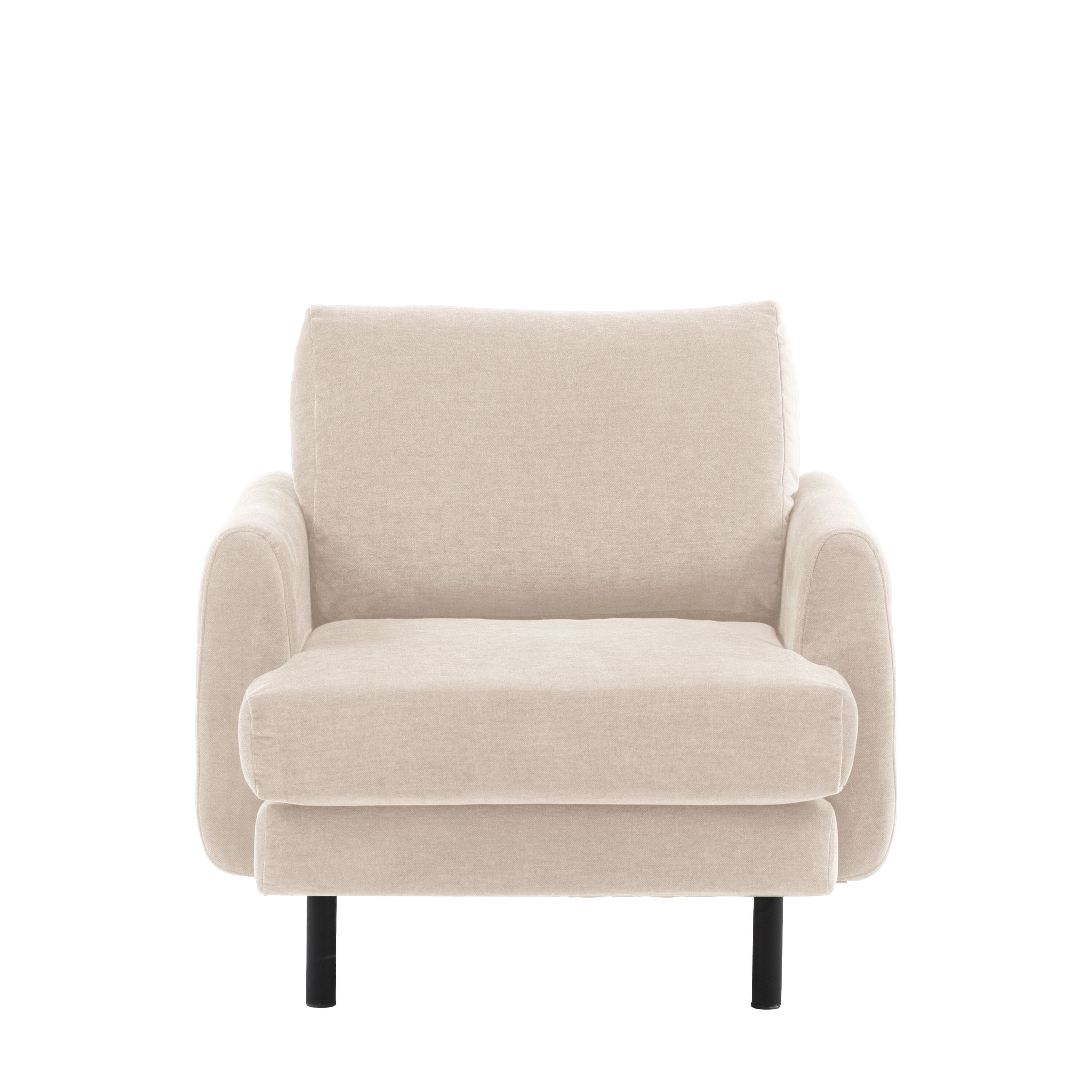 Cordelia Oatmeal Textured Armchair Sofa 