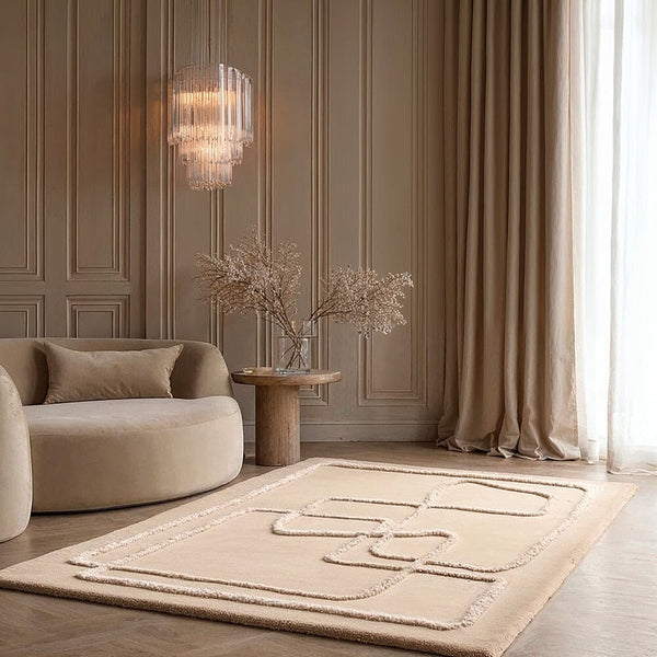 Cordero Sand Abstract Line Rug 