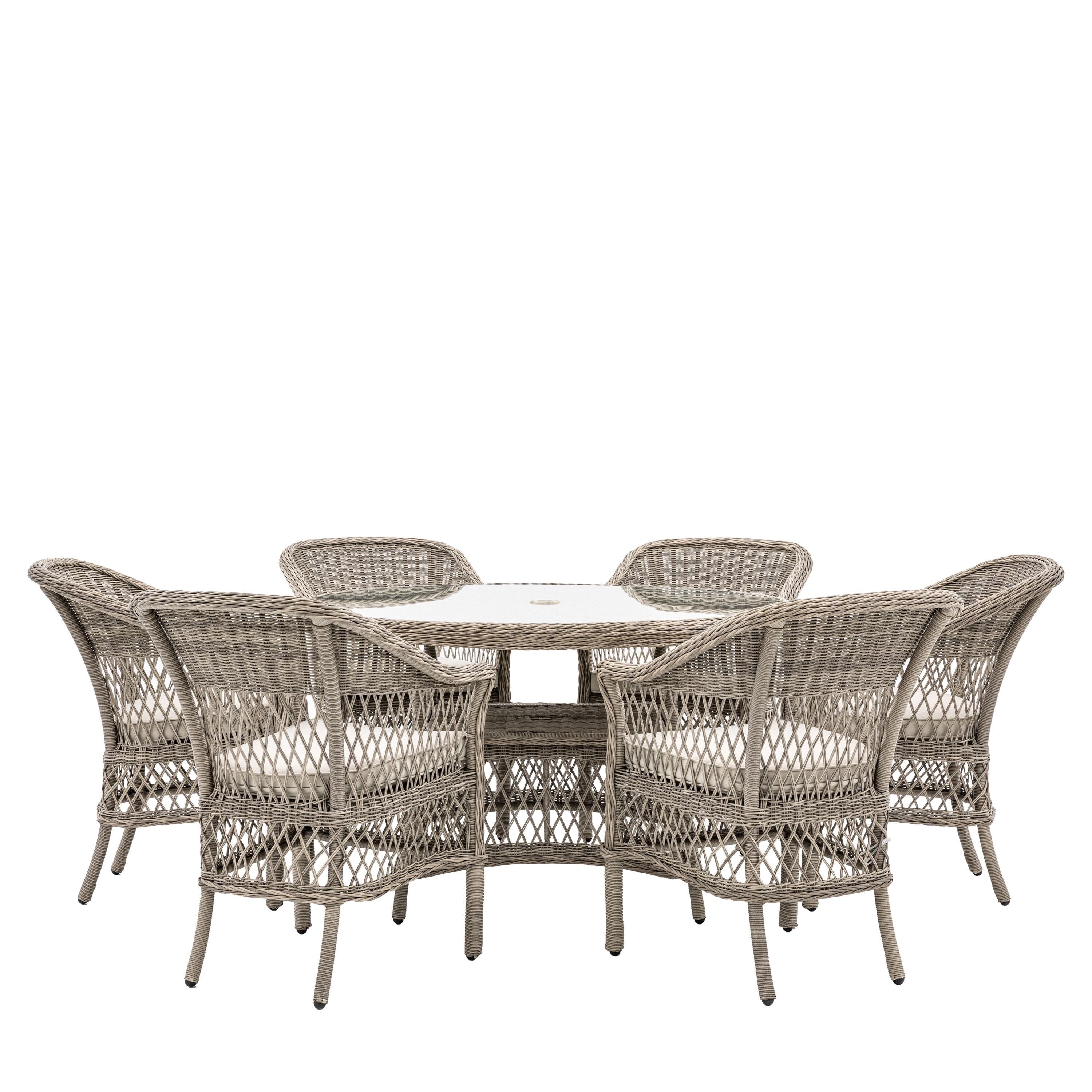 Corsica Rattan 6 Seater Outdoor Dining Set Outdoor 