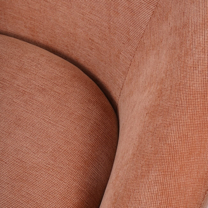 Cosmo Peachy Pink Chenille Statement Accent Chair Furniture 