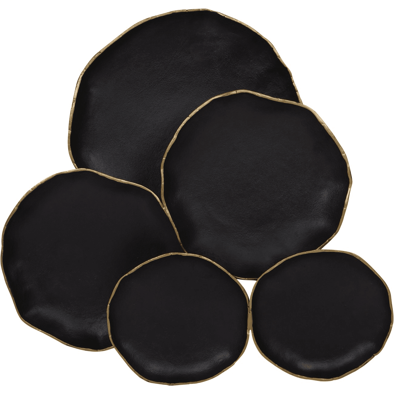 Cotto Black & Gold Textured Metal Wall Art Accessories 