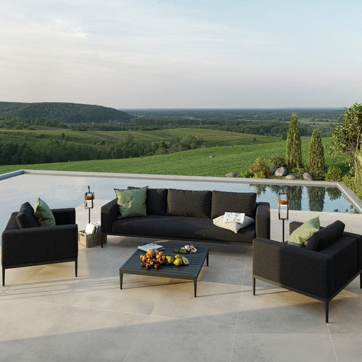 Cove Outdoor Charcoal 2 Seater Sofa Set Outdoor 