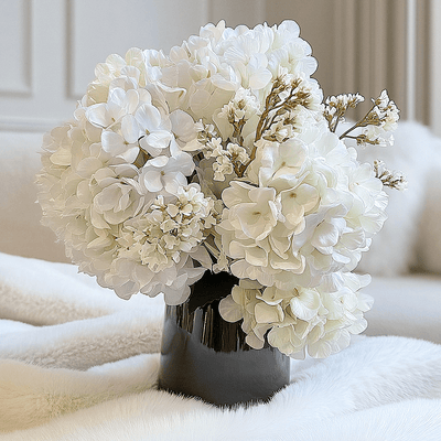 Cream Faux Hydrangea Single Stem Flower Accessories 