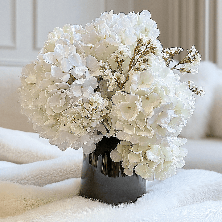 Cream Faux Hydrangea Single Stem Flower Accessories 