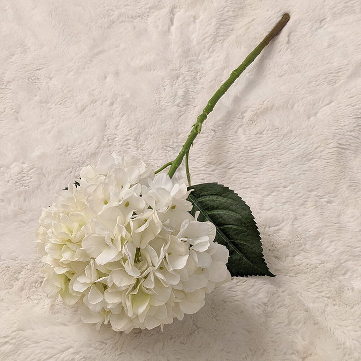 Cream Faux Hydrangea Single Stem Flower Accessories 
