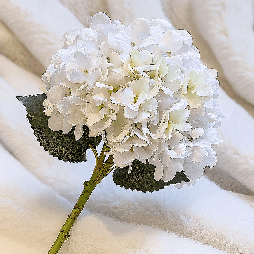 Cream Faux Hydrangea Single Stem Flower Accessories 