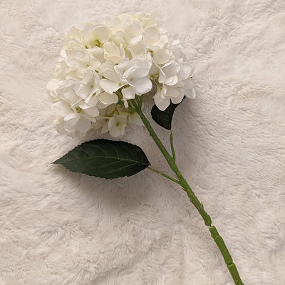 Cream Faux Hydrangea Single Stem Flower Accessories 