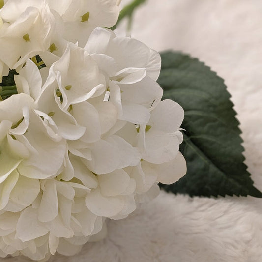 Cream Faux Hydrangea Single Stem Flower Accessories 