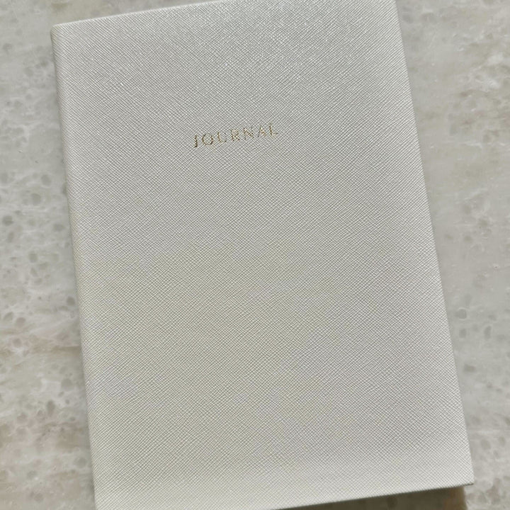 Cream & Gold A5 Lined Journal Notebook Accessories 