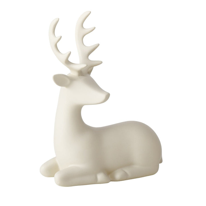 Cream Laying Festive Reindeer Ornament Accessories 