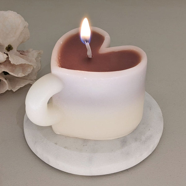 Cream Mini Coffee Mug Decorative Candle Fragrance 