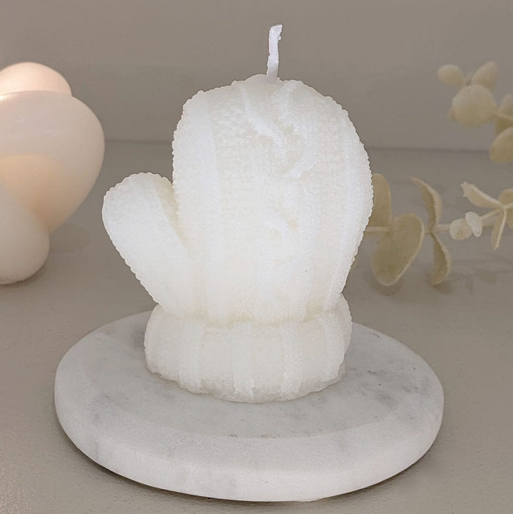 Cream Mini Knitted Mitten Decorative Candle Fragrance 