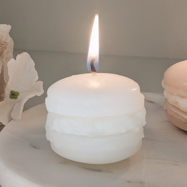 Cream Mini Macaron Decorative Candle Fragrance 