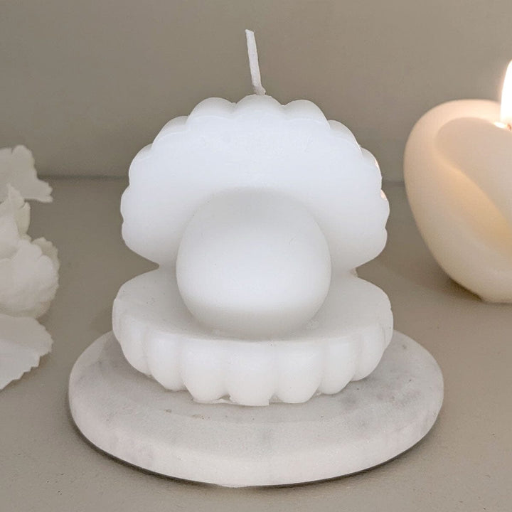 Cream Mini Oyster Shell Decorative Candle Fragrance 