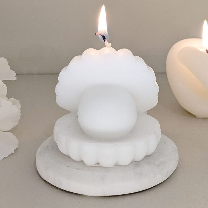 Cream Mini Oyster Shell Decorative Candle Fragrance 