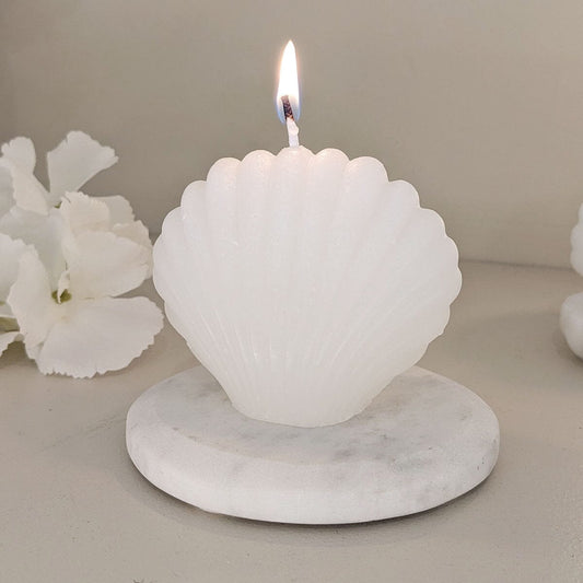 Cream Mini Shell Decorative Candle Fragrance 