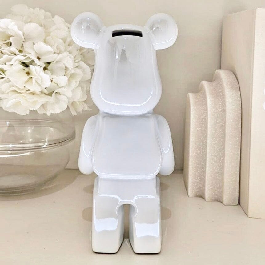Cream Pearlescent Standing Bear Ornament Accessories 
