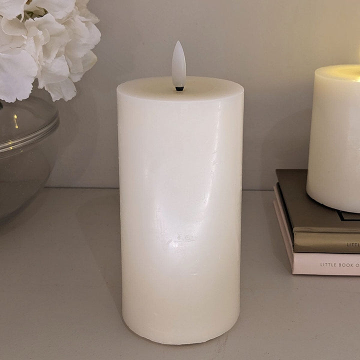 Cream Realistic LED Candle - 15cm Fragrance 