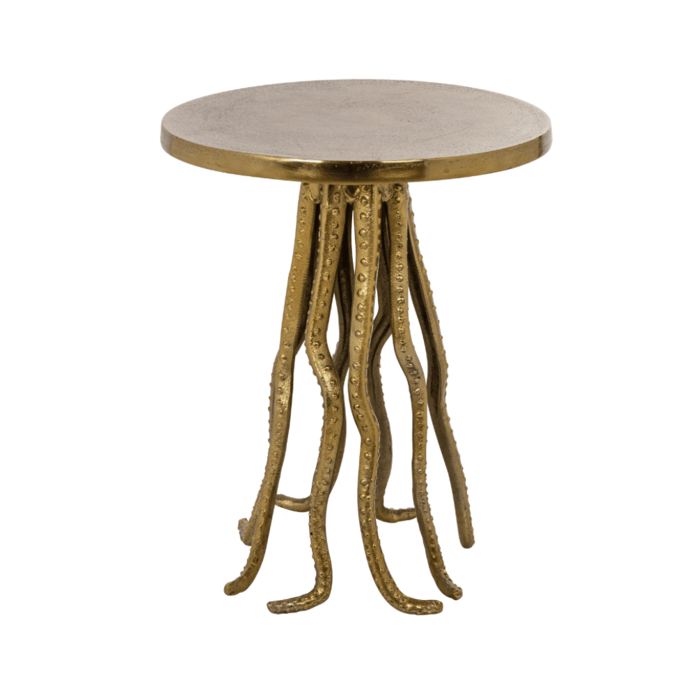 Cristella Brushed Gold Statement Side Table – Rowen Homes