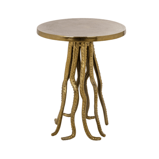 Cristella Brushed Gold Statement Side Table Furniture 
