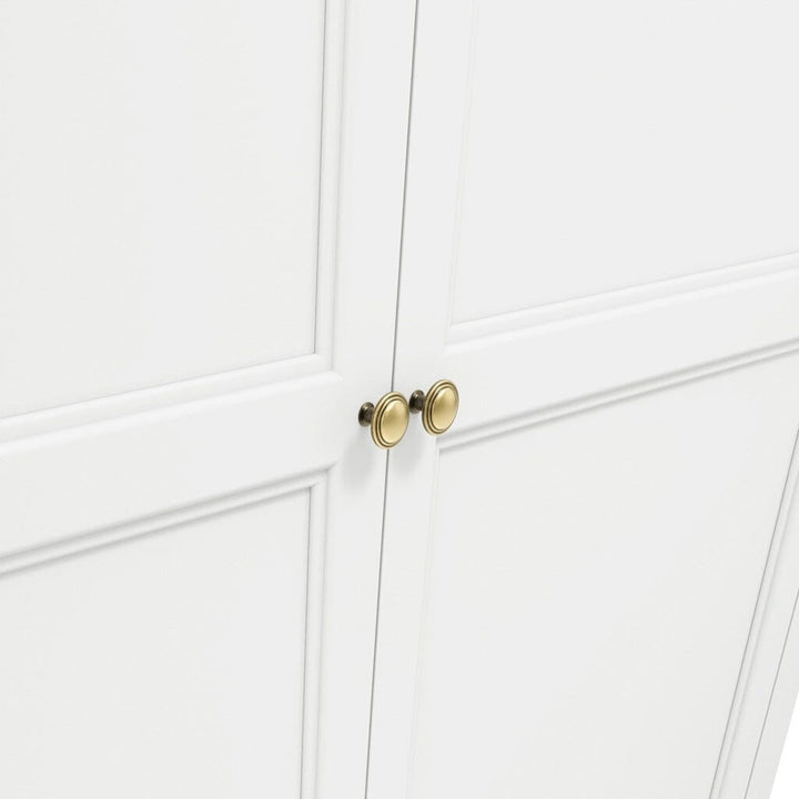 Cynthia White 2 Door Wardrobe with Gold Handles Furniture 