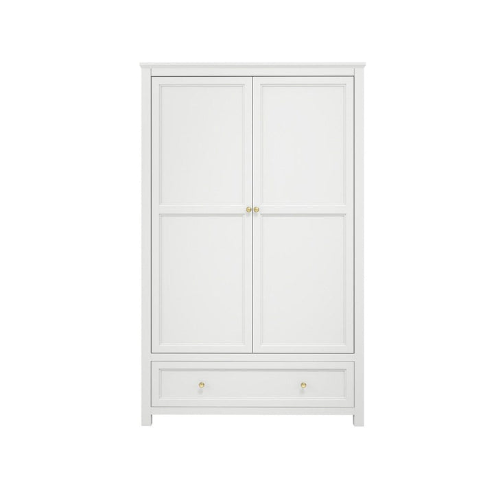 Cynthia White 2 Door Wardrobe with Gold Handles Furniture 