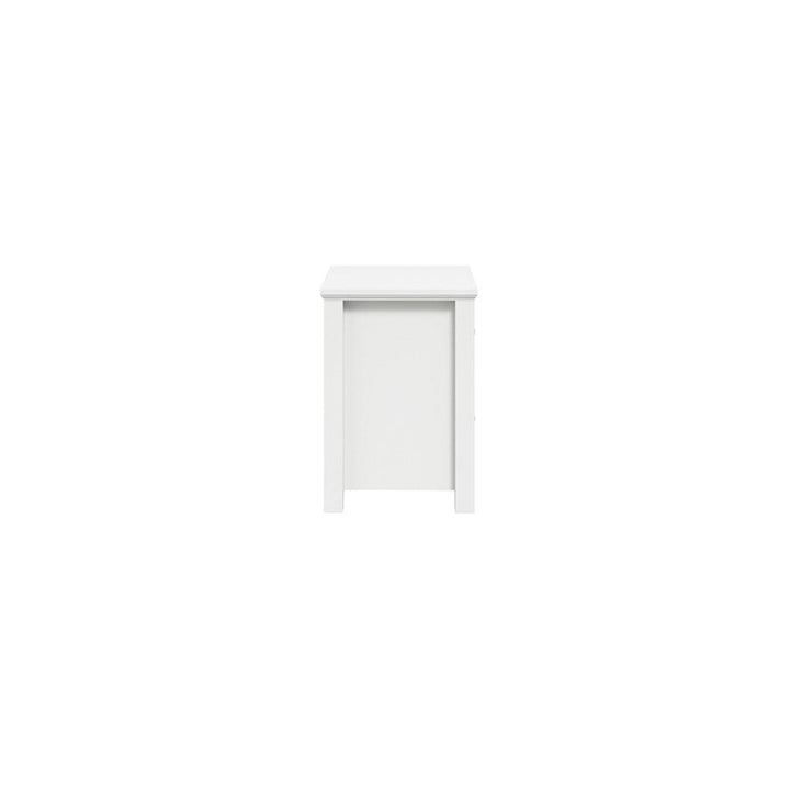 Cynthia White 2 Drawer Bedside Table with Gold Handles Furniture 