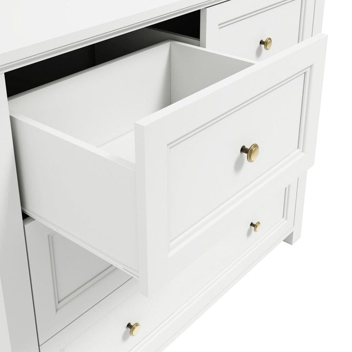 Cynthia White 4 Drawer Chest with Gold Handles Furniture 