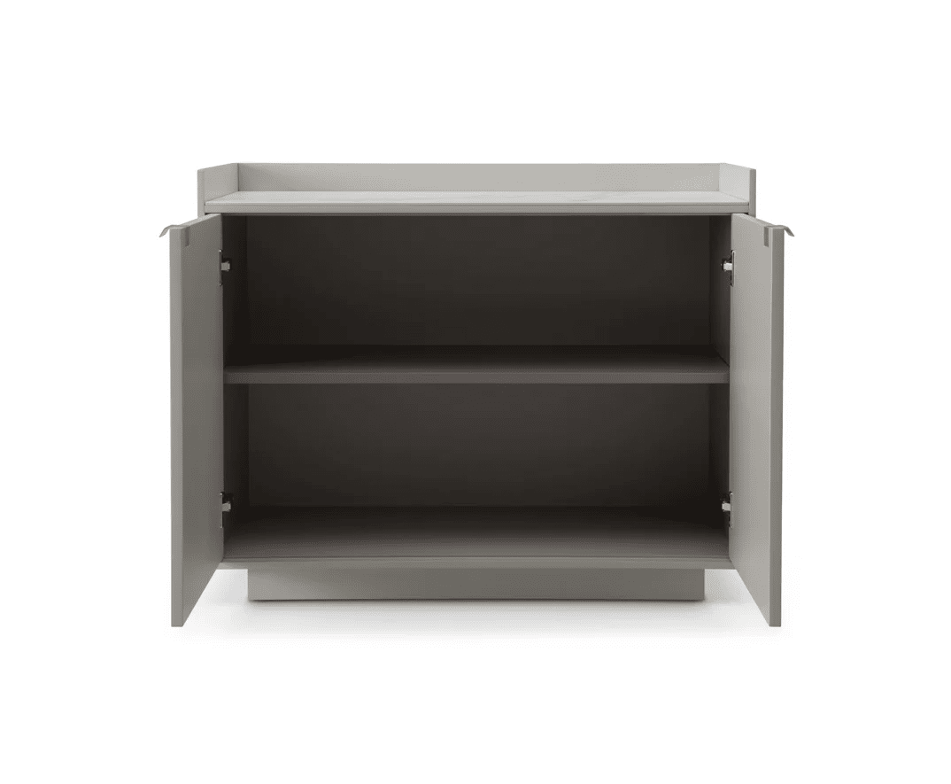 Cyra Luxury Beige Oak 2 Door Sideboard with Marble Top Furniture 