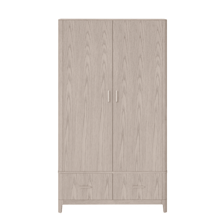 Dahlia Lightwash Wood Veneer 2 Door Wardrobe Furniture 