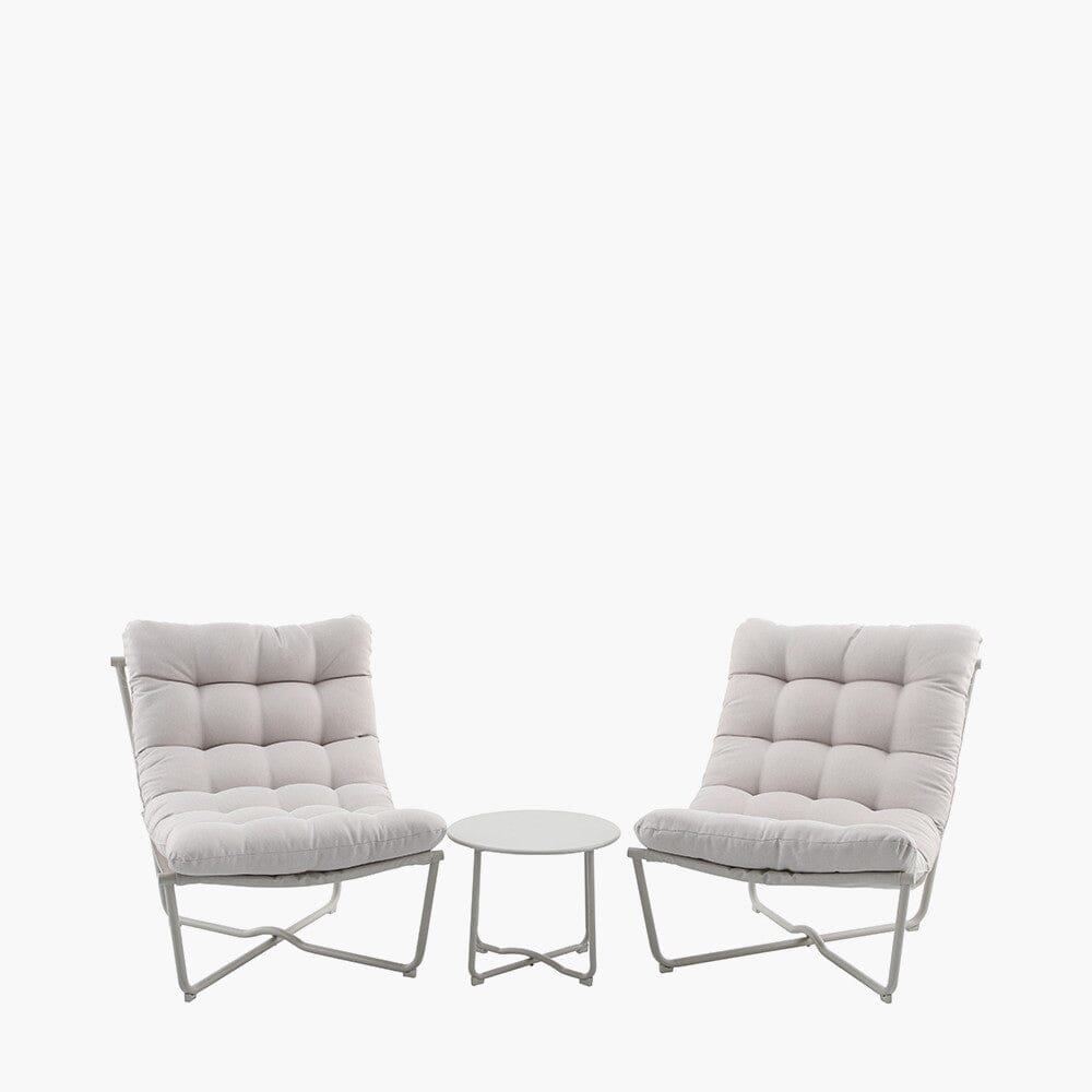 Damia Cream Outdoor Lounging Set Outdoor 