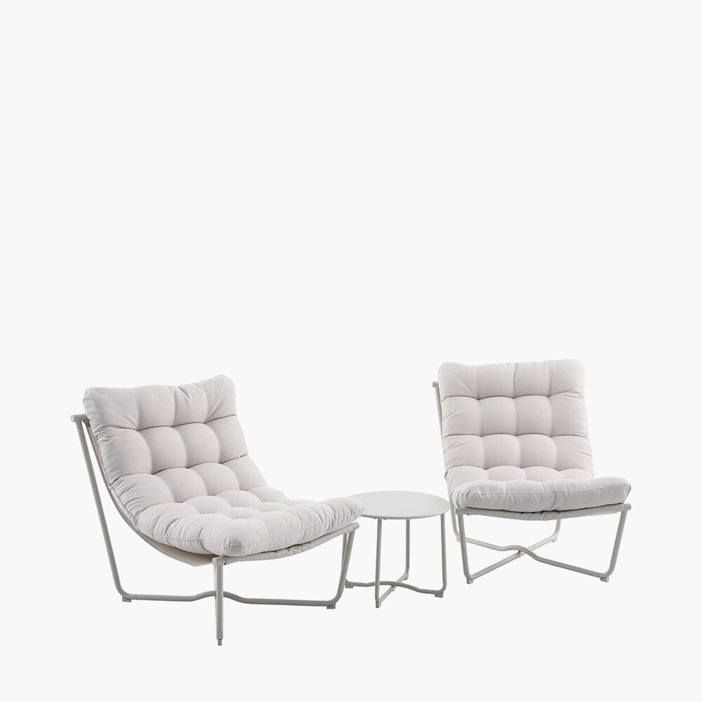 Damia Cream Outdoor Lounging Set Outdoor 
