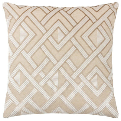 Daniela Taupe & Cream Geometric Cushion - 50x50cm Textiles 