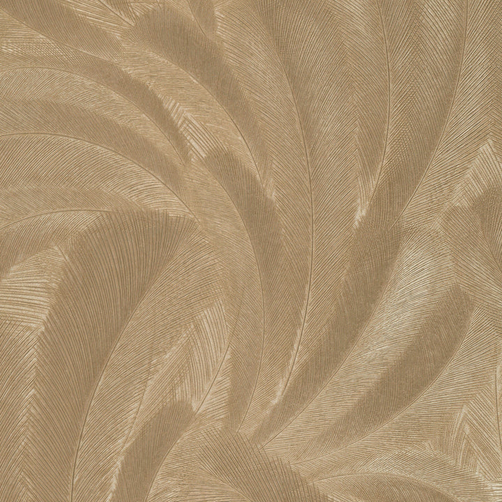 Darcy Golden Feathers Metallic Patterned Wallpaper Home Improvement 